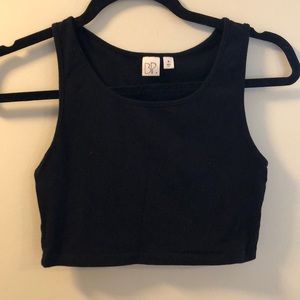 Plain black crop top from BP
